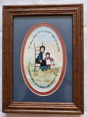 Amish mother and little girl the joy of being a child and having a child S. Lord