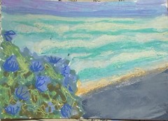 ACEO Art Card Original Acrylic Seascape Landscape