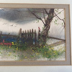 RARE Wayne Cooper Watercolor Original Signed Vintage Art Painting Matted OOAK