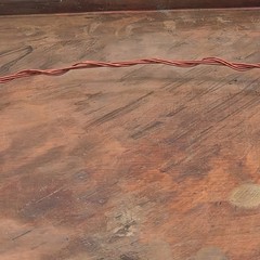 Red Gold Green White Shoe Painting On Copper Signed Linda