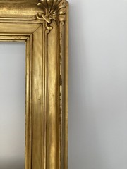 J. H. Miller 23karat Gold Leaf Gilded Arts And Crafts Frame 4” Moulding