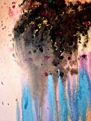 Original Hand Painted 11×14 Abstract Botanical Acrylic Signed Canvas Decor A178