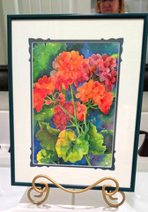 Original Signed/ Professionally Framed Watercolor Floral Roberta Rogers 11×14″