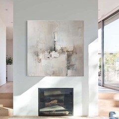 Gray Dreamscape abstract oil painting hand painted on canvas Living Room 31in