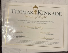 Thomas Kinkade “The Lights Of Liberty” 16×20 – Hand Highlighted