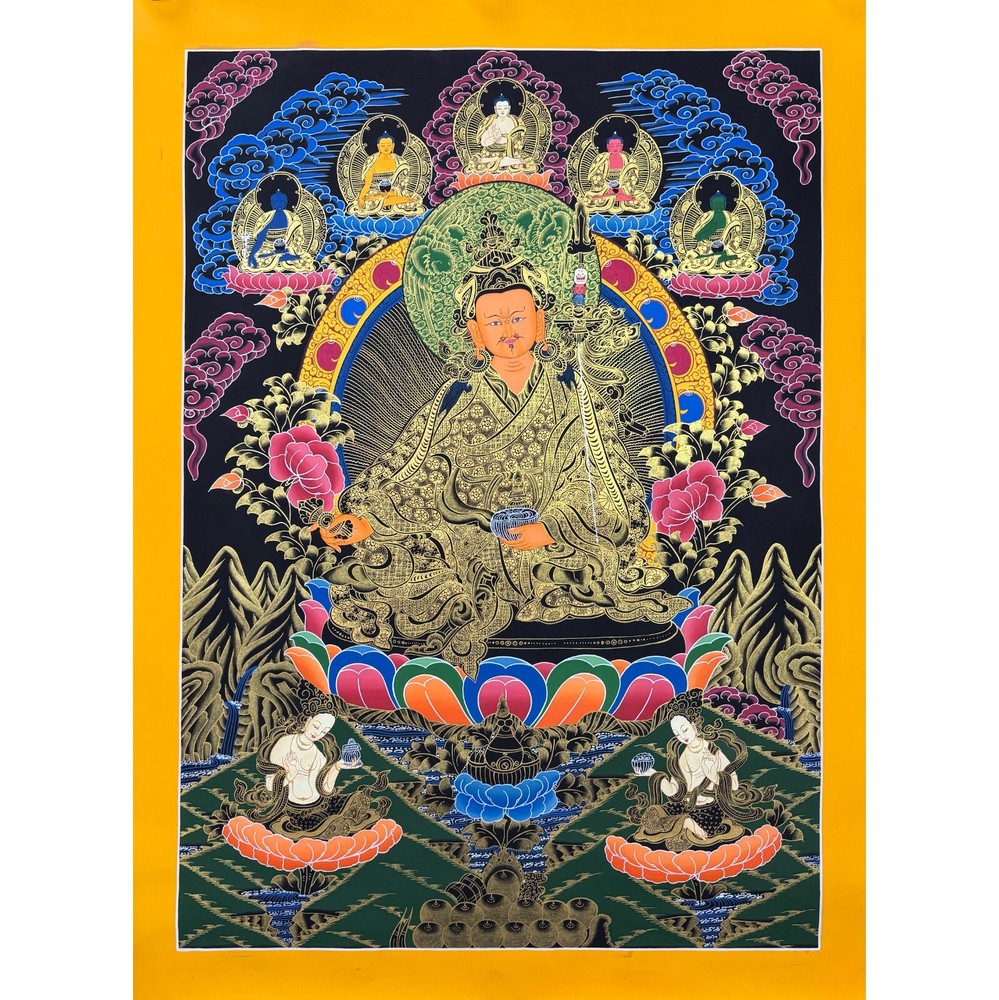 Hand Painted Guru Rinpoche Thangka Painting