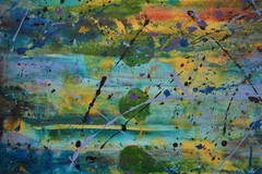 Jackson Pollock Style Giant Canvas Painting 84”X62” (7 Foot) Abstract Modern XL