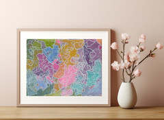 Painting Original Abstract Art Matted 11×14 Modern Acrylic Artwork Jimarieart