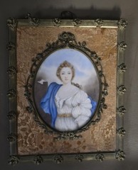 Antique Victorian Mini Portrait of a Lady
