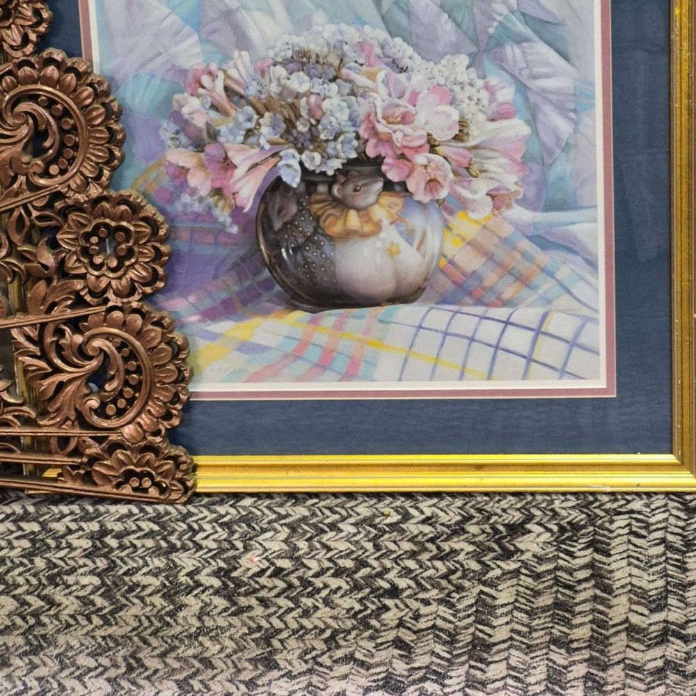 Vintage floral still life painting