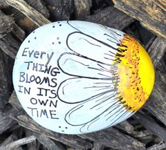 Hand Painted Kindness Rock painting Art Gift flowers faith