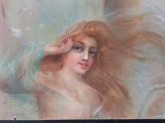 JAMES ROSS BRYSON- ORIGINAL PASTEL (CHALK) PAINTING – BEAUTIFUL LADY IN WINTER