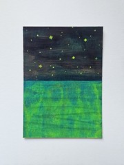ACEO Original Acrylic Painting Abstract Landscape Jackie T Creates Loosies #34