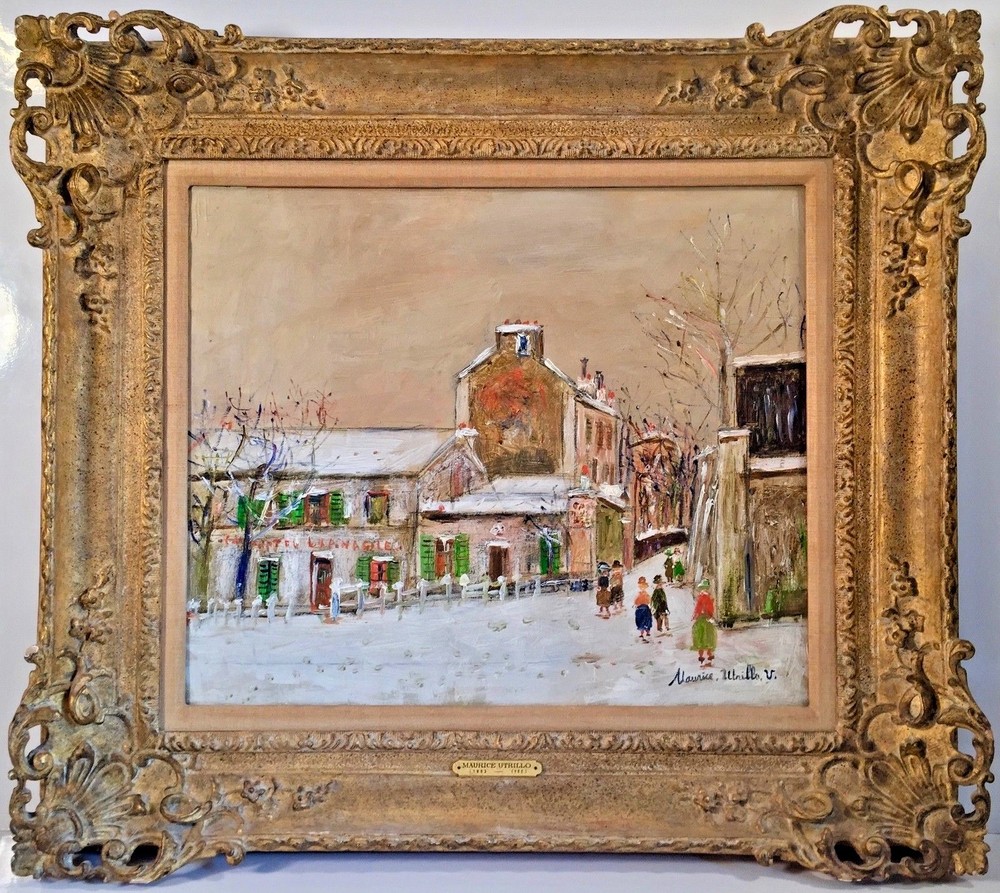 Listed French Artist Maurice Utrillo (1883-1955) Signed Oil On Canvas Provenance