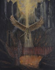 “The Archangel” Oil Painting On Canvas 24 X 30 JG Artist Biblical Revelation