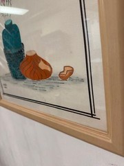 Original 1995 Watercolor by Y. Gilboa – Floral Vase Still Life, 24” x 19”