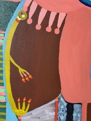 Visionary Expressionist Dream Painting By New York Outsider Artist Louise Abrams