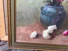 Original Floral Oil by CLAUDE P. PARSONS, AMERICAN (1895 – 1972)