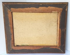 Painting Oil on Cardboard Landscape Wood Frame Signed around 1900 N416