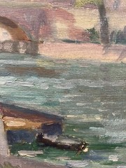 School French End Xixth Landscape Impressionist Paris France Signed