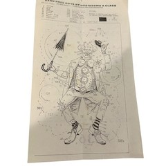 Vintage 1989 Tri-Chem Clown & Bubbles Fabric Painting Chart 7236 Glitter Accents