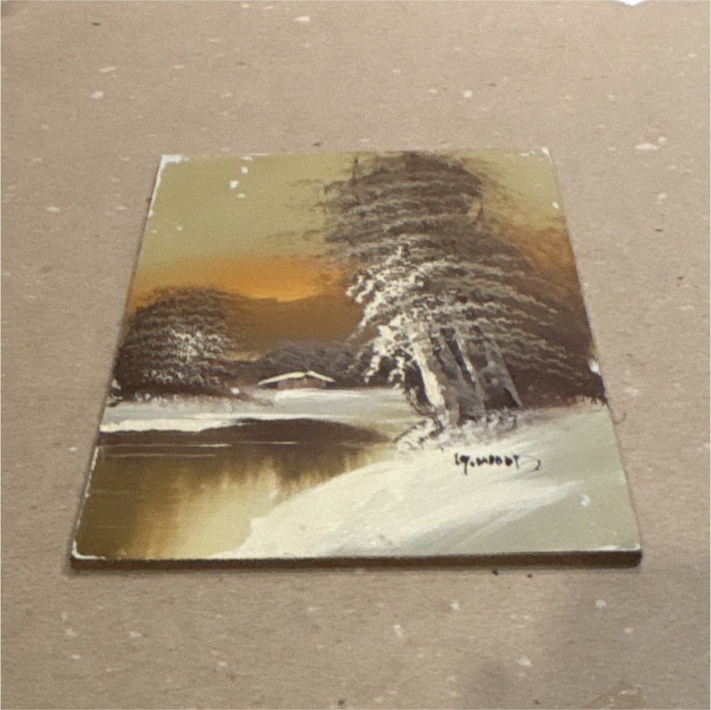 Original hand signed Oil Painting 5 x 7 inch mounted on board
