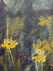 Gloria Galbraith Original Acrylic Floral Landscape Painting Yellow Flowers 20×17