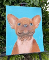 Original French Bulldog Painting – Hand Painted Dog Portrait – 16×20 OOAK