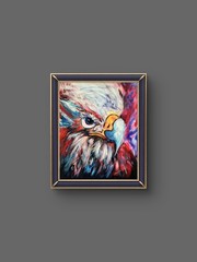 Original Eagle Patriotic Acrylic Painting 20 X 16 250 Yrs Celebration Art