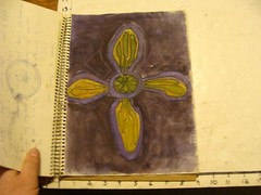 Original ROSE SUSLOVICH ART: signed PURPLE FLOWER