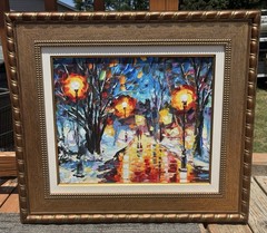 Daniel Wall “Enchanted Stroll” Signed/Hand-Embellished LE Giclee Framed
