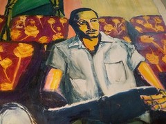 Original Acrylic Painting of Tennessee Williams, 1984 Signed Rick Richard Lewis