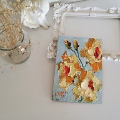 Peonies Painting Flowers Art Floral Original Oil Semi Abstract Modern Artwork
