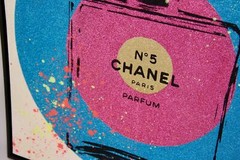 Shane Bowden CHANEL Circle Color Splash – Signed Art 40″ x 40″ Acrylic on Canvas