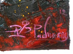 SIGNED ABSTRACT FLOWERS FLORAL█ORIGINAL█OIL█PAINTING█OUTSIDER█IMPRESSIONISM ART