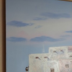 Southwest Pueblo Original Oil Painting On Canvas Signed K Mescal 20×24