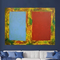 Mark Rothko Style Giant Canvas Painting 84”X62” (7 Foot) Abstract Modern XL XXL