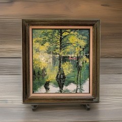 Art Painting land scape on canvas hand painted and Signed by HENRY M. PROGAR