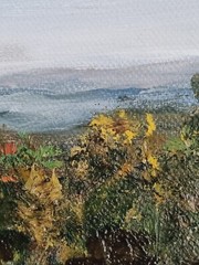 Original Oil Painting Landscape 10×10 Swiss Apls Handmade Art
