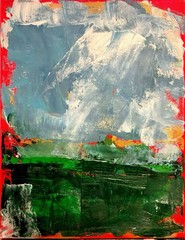 “Drift Of Winter” UNFRAMED Abstract on Сanvas wall-art signed 14×11 Brand New