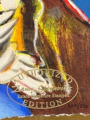 Zamy Steynovitz White Dove Blue Vase Serigraph