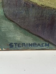 Antique Wpa Painting Portrait In The Study American Impressionist Sterinbach 30″