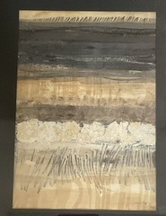 Emma Carter Art Abstract Framed Textile Layered Landscape