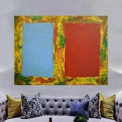 Mark Rothko Style Giant Canvas Painting 84”X62” (7 Foot) Abstract Modern XL XXL
