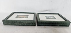 African Wildlife Framed Art (2) pieces Zebra Tiger Pier One Etching 8×7 each