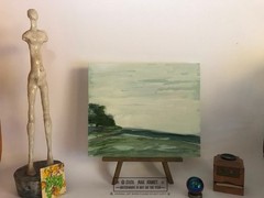 Tree by the Sea Ventura 2023 C Peterson * Orig OIL Painting * Landscape Seascape