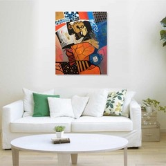 Original Acrylic painting on rolled canvas signed. Unframed. Size: 32” X 39”