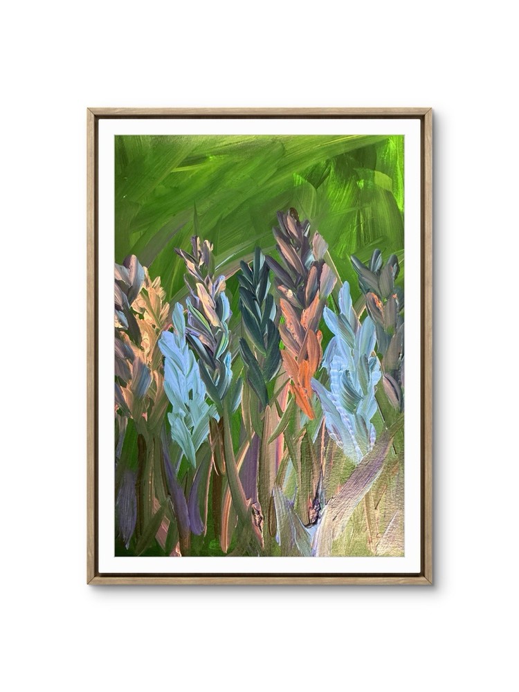 Abstract Flowers Impressionistic Original Art 14X11 Paper