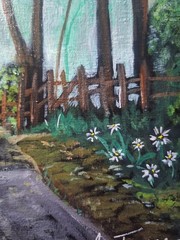 Orginal Misty Path 8×10 Stretched Canvas