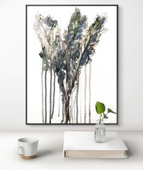SAMATOWIC Original Abstract Kale 11×14 Expressive Handmade Signed Wall Art 64